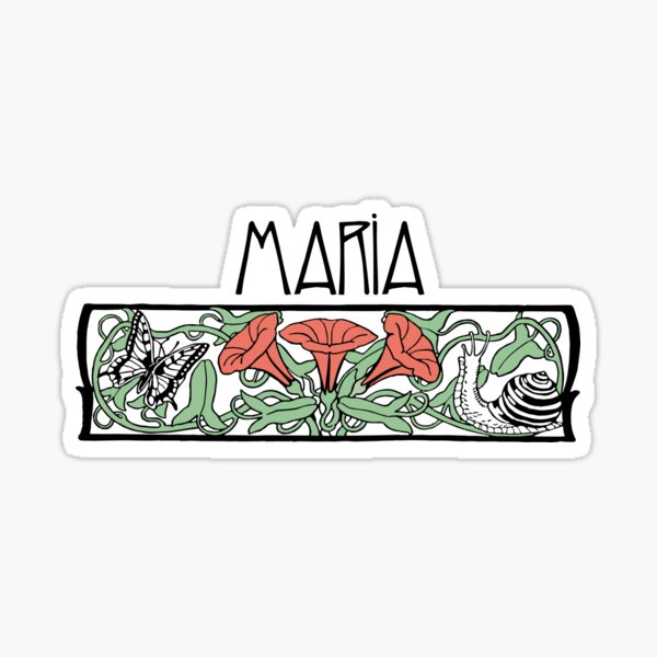 Art Nouveau Maria Sticker