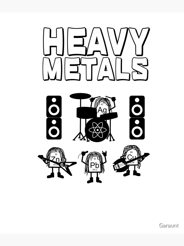Heavy Metals Band Heavy Metals That Rock Nerd Chemist Periodic Table Greeting Card By Garaunt Redbubble