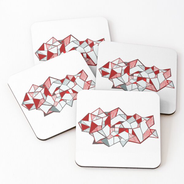 Item preview, Geometric cool and modern red triangles designed and sold by Carolina Salazar.