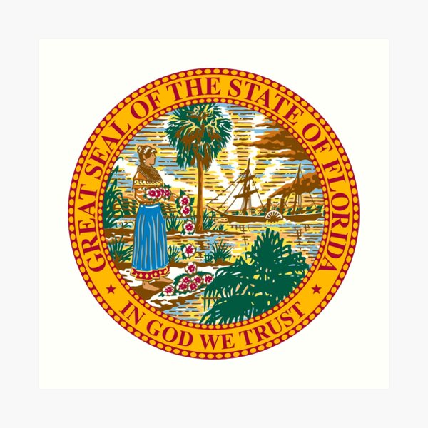 Florida Great Seal Art Print
