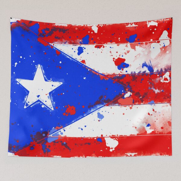 Item preview, Puerto Rico Grunge Flag designed and sold by HomeLivingCo.