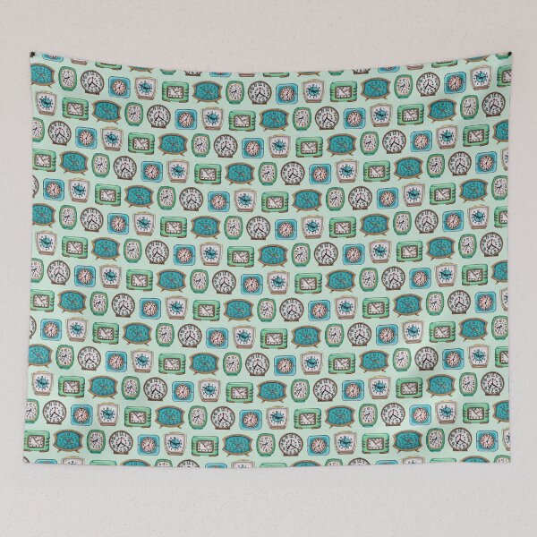 Item preview, Vintage Alarm Clocks In Mint Green & Turquoise designed and sold by somecallmebeth.