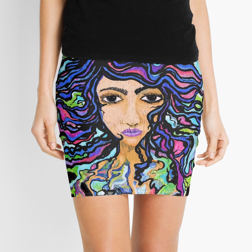 one with the universe NUELLE by eileenaart Mini Skirt