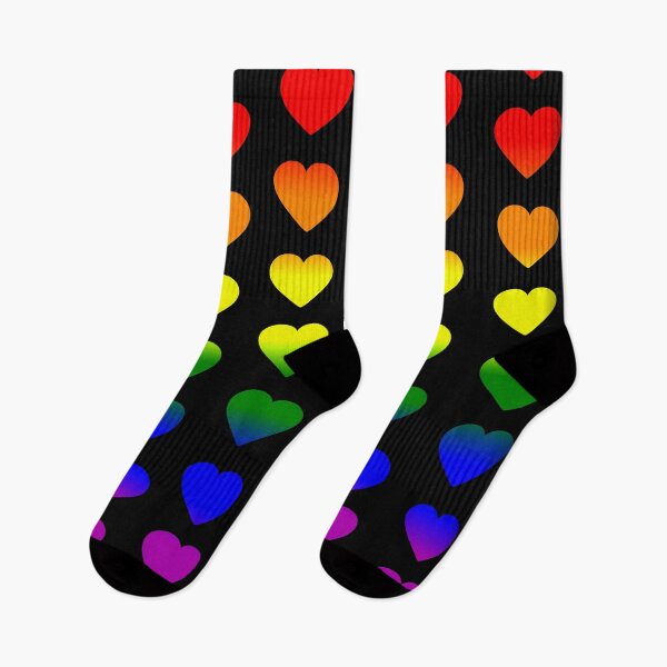 Item preview,  GAY PRIDE Valentine with Rainbow Hearts designed and sold by SOCKSbySBD.