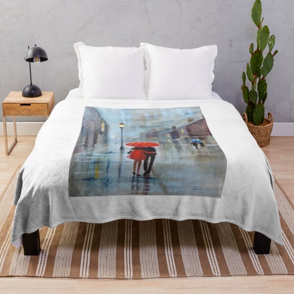 Item preview, Red umbrella rain painting designed and sold by GORDON BRUCE ART.