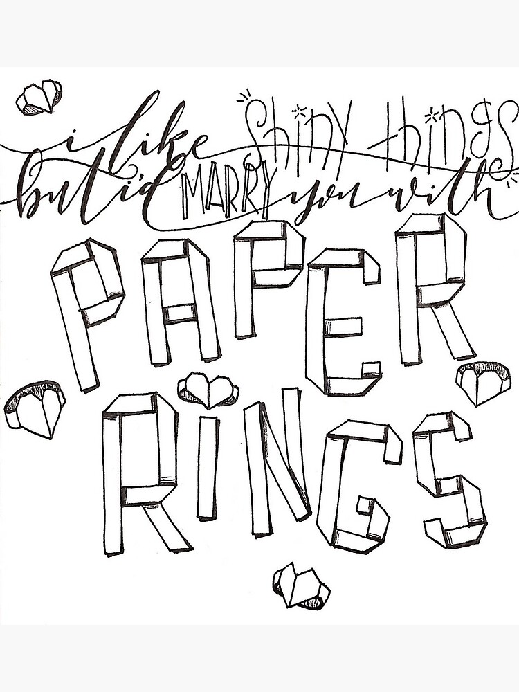 Taylor Swift Paper Rings Grey Heart Decorative Wall Art Gift Song Lyric  Print - SongLyricPrints.co.uk