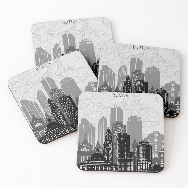 Item preview, boston skyline designed and sold by BekimART2.