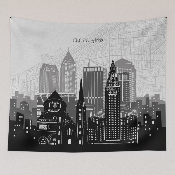 Item preview, cleveland skyline designed and sold by BekimART2.