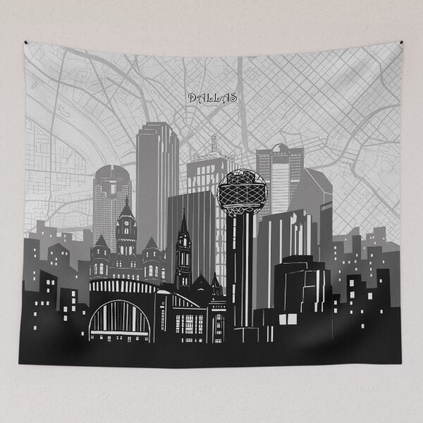 Item preview, dallas skyline designed and sold by BekimART2.