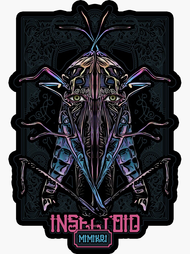 INSECTOID III - MIMIKRI 09|2018 Color 02 - Sticker (Insect Horror Graphic Design Digital Art) von nenART-Official