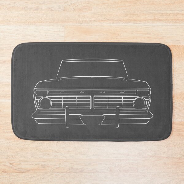 Item preview, 1974 Ford F-100 pickup - front stencil, white designed and sold by mal-photography.