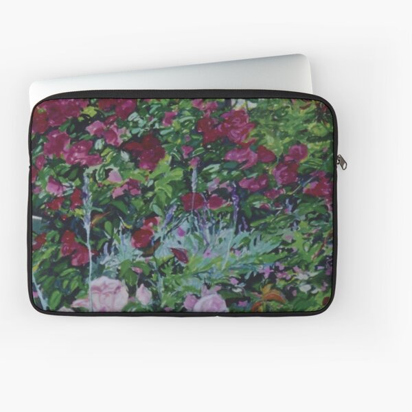 Ruth and Ken's rose garden from a gouache painting by Jo Reitze Laptop Sleeve