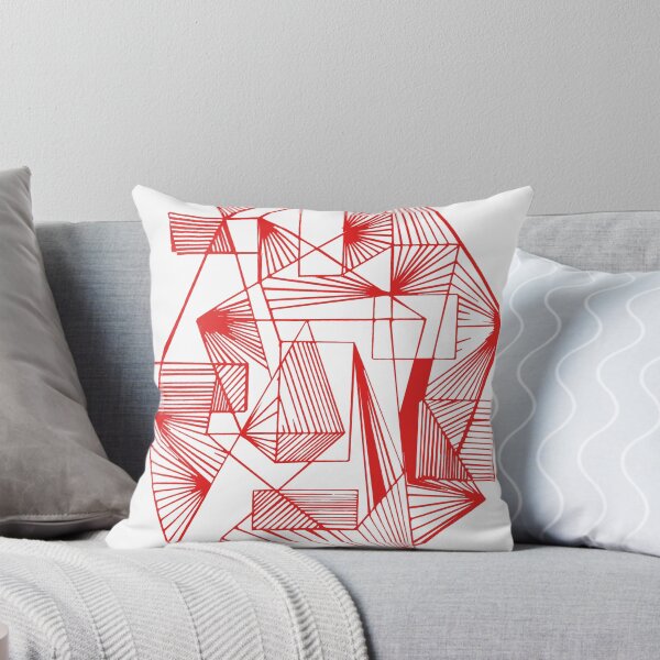 Item preview, Red Geometric abstract lineart designed and sold by Carolina Salazar.