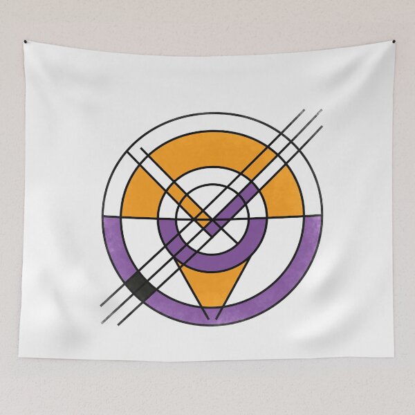 Item preview, Geometric superhero abstract modern designed and sold by Carolina Salazar.