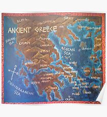 Map of Ancient Greece Poster
