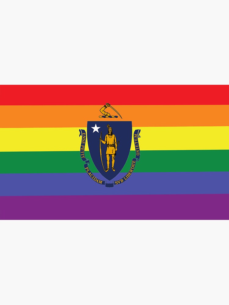 Massachusetts Pride Flag Sticker For Sale By Fantastic Fear Redbubble