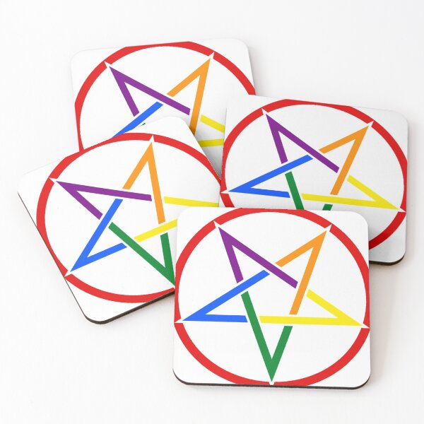 Item preview, Rainbow Pentagram inverted alternative designed and sold by 1weekinparadise.
