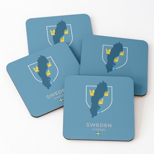 Item preview, Sweden Emblem Country Map designed and sold by 9bit.