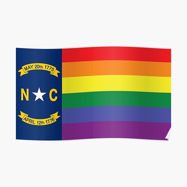 "north carolina pride flag" Poster by fantasticfear Redbubble
