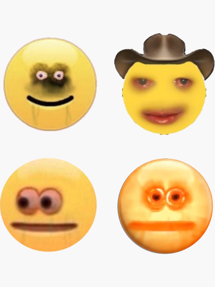 Cursed Emoji Set Sticker for Sale by Anna Laimo