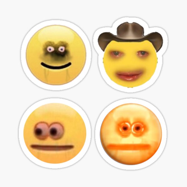 Cursed Smile Emoji Sticker for Sale by Michael Maiato