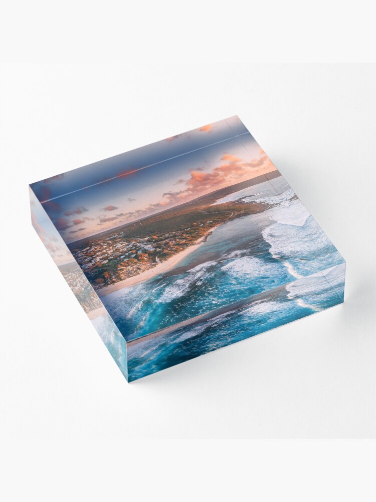Alternate view of Yallingup Sunset Aerial Acrylic Block