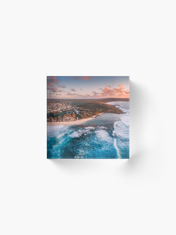 Alternate view of Yallingup Sunset Aerial Acrylic Block