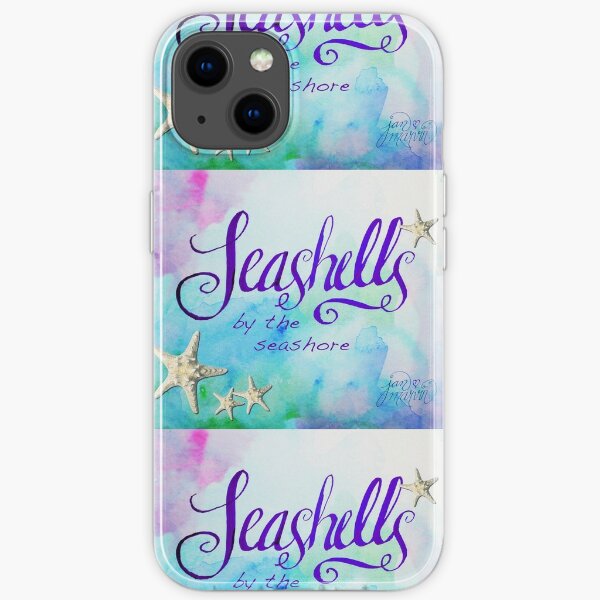 Seashells by the seashore by Jan Marvin iPhone Soft Case
