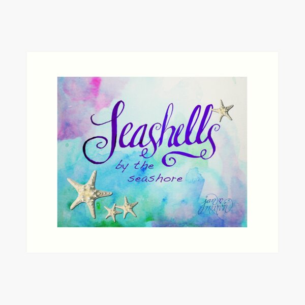 Seashells by the seashore by Jan Marvin Art Print