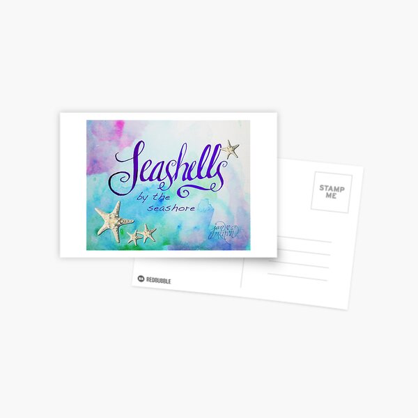 Seashells by the seashore by Jan Marvin Postcard