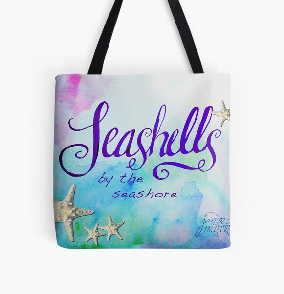 Seashells by the seashore by Jan Marvin All Over Print Tote Bag