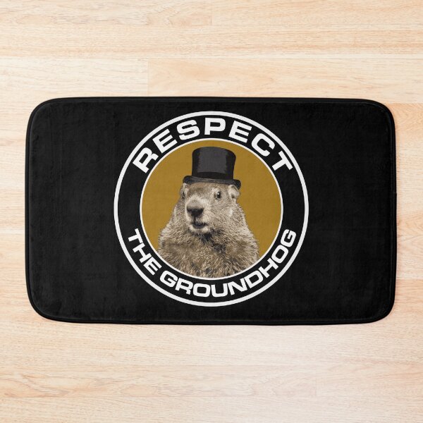 Item preview, Punxsutawney Phil Groundhog Day... Respect the Groundhog Round designed and sold by ivanpeacock7.