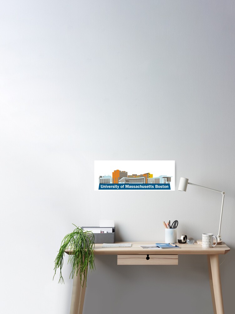 Umass Boston Campus Skyline Poster By Adamacidic Redbubble