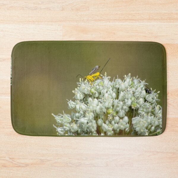 Item preview, A Yellow wasp in the Leek flower designed and sold by Clare Colins.