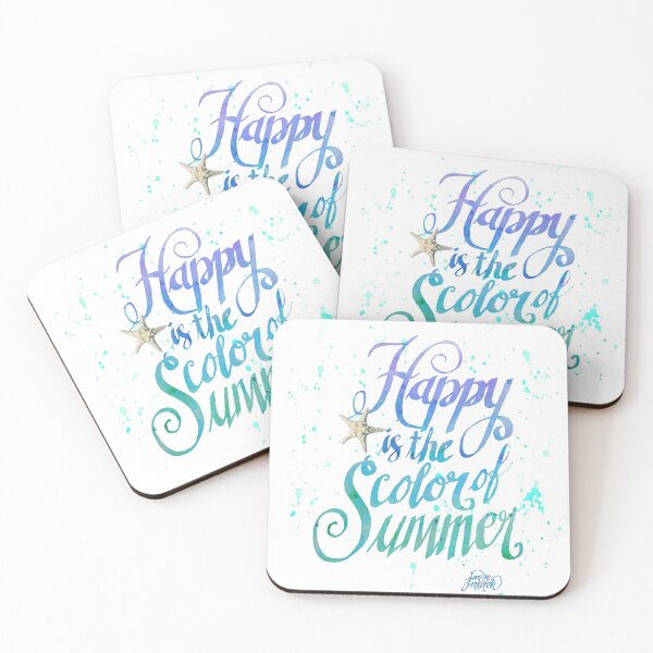 Item preview, Happy is the Color of Summer Watercolor by Jan Marvin designed and sold by Jan Marvin Art Studio.