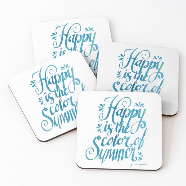 Item preview, Happy is the Color of Summer Blue by Jan Marvin designed and sold by Jan Marvin Art Studio.