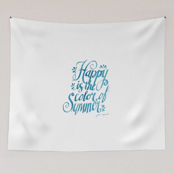 Item preview, Happy is the Color of Summer Blue by Jan Marvin designed and sold by Jan Marvin Art Studio.
