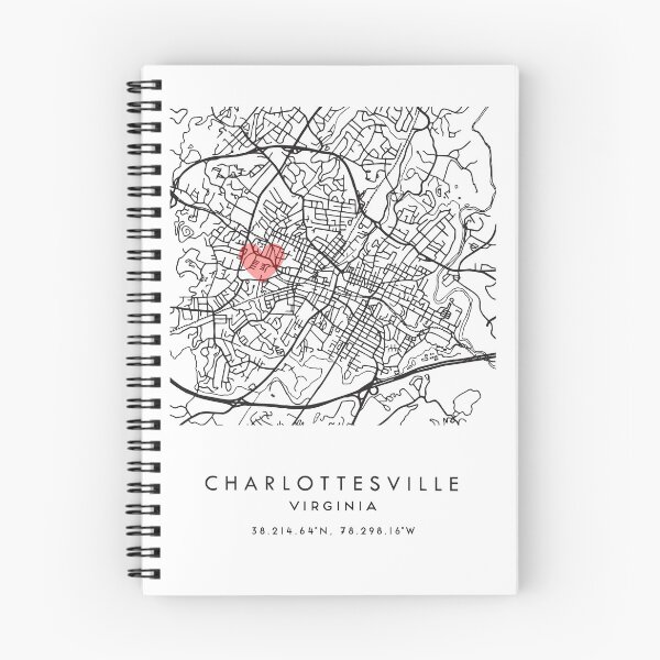 Artikelvorschau, Charlottesville Karte UVA entworfen und verkauft von Liv Johnson.