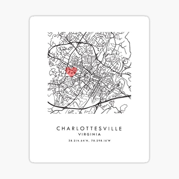 Item preview, Charlottesville Map UVA designed and sold by Liv Johnson.