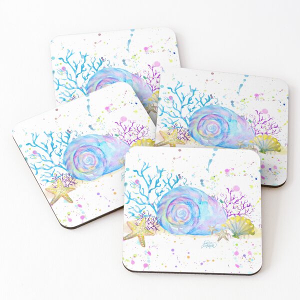 Item preview, Seashells & Coral Watercolor designed and sold by Jan Marvin Art Studio.