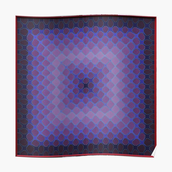 Violet Honeycomb Poster
