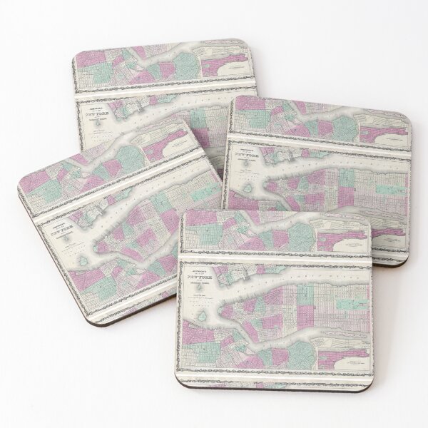 Item preview, Antique Map of Manhattan & Brooklyn 1862 designed and sold by abbazabba.