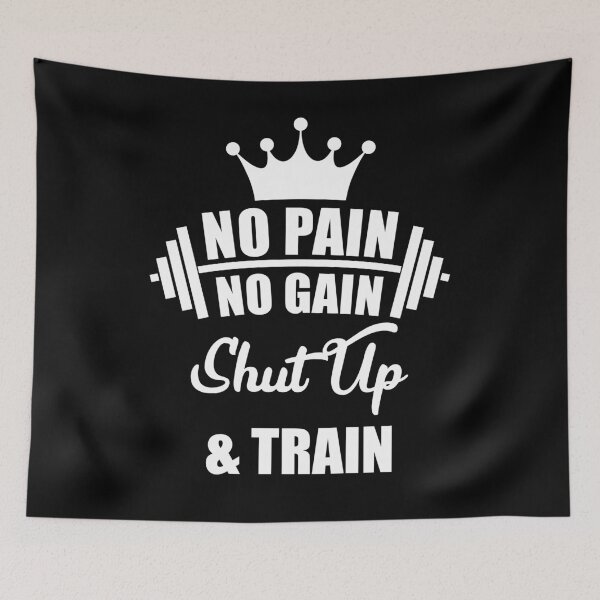 Item preview, No pain no gain shut up and train motivation workout t-shirt designed and sold by StarenguCrew.