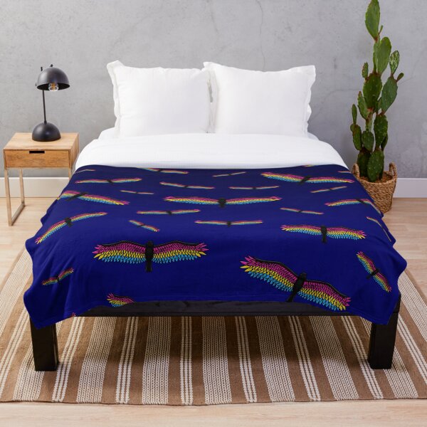 Fly With Pride, Raven Series - Pansexual Throw Blanket