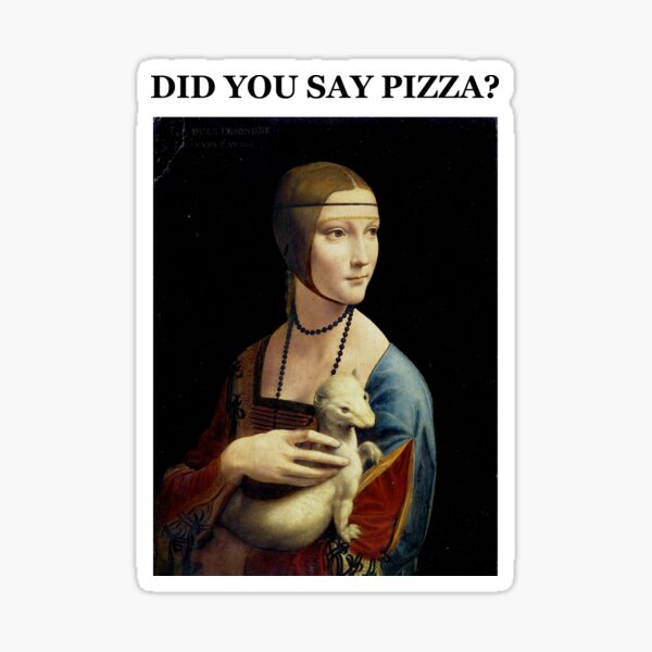 Vista previa del artículo con la obra «¿Dijiste pizza?», diseñado y vendido por AlanPun.