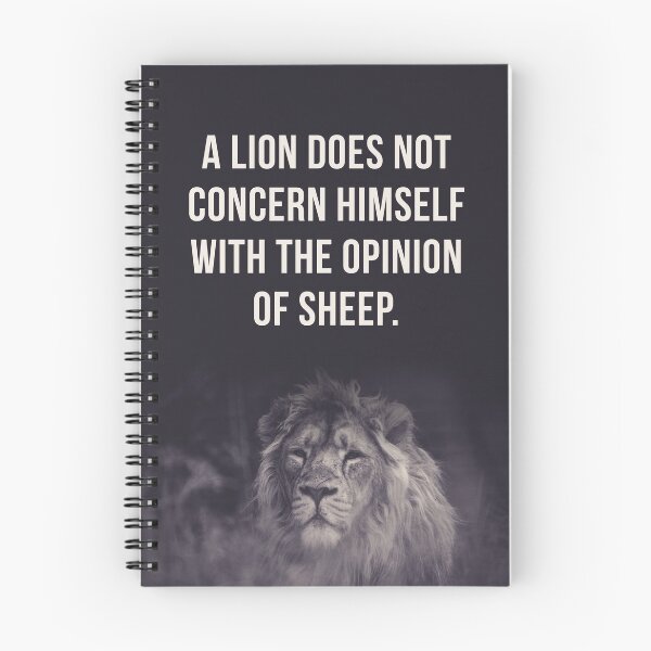 Item preview, A lion does not concern himself with the opinion of sheep designed and sold by DelightfulArts.