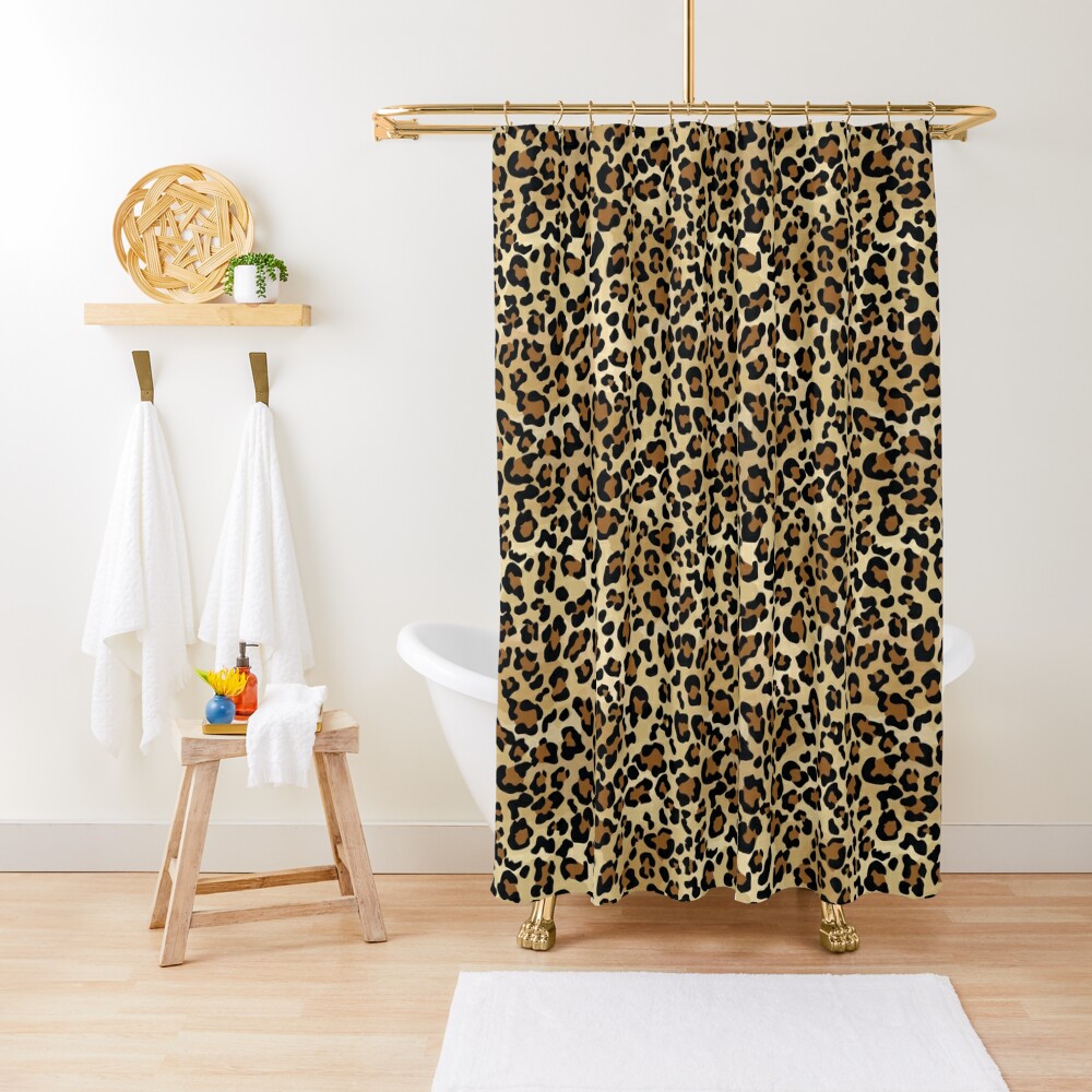 "Pretty Simple Animal Print Leopard Savage Safari Wild Pattern" Shower