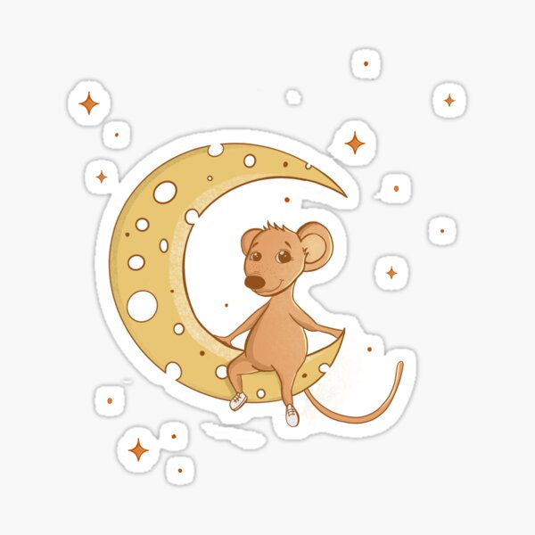 Moon Cheese Stickers Redbubble