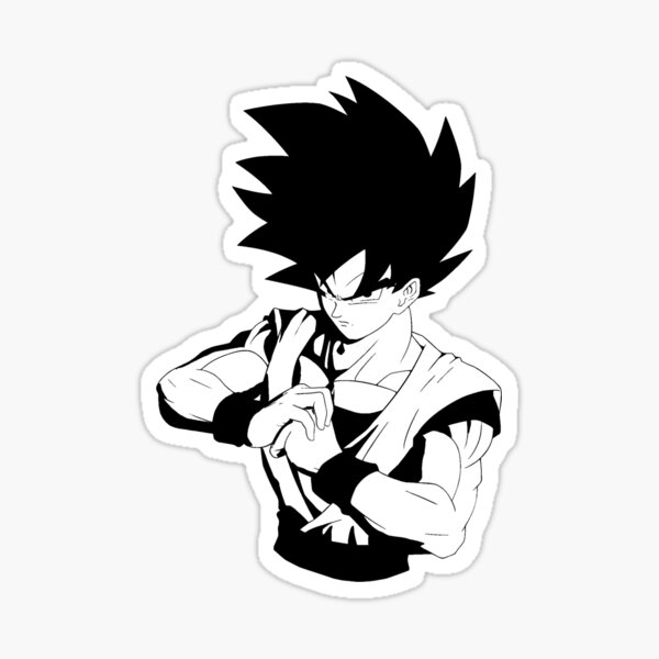 Black Goku Sticker for Sale by Moo8aa