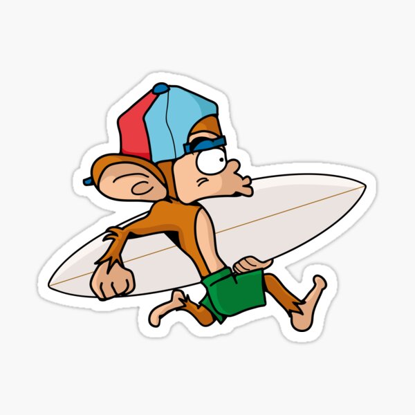 Nate running Sticker
